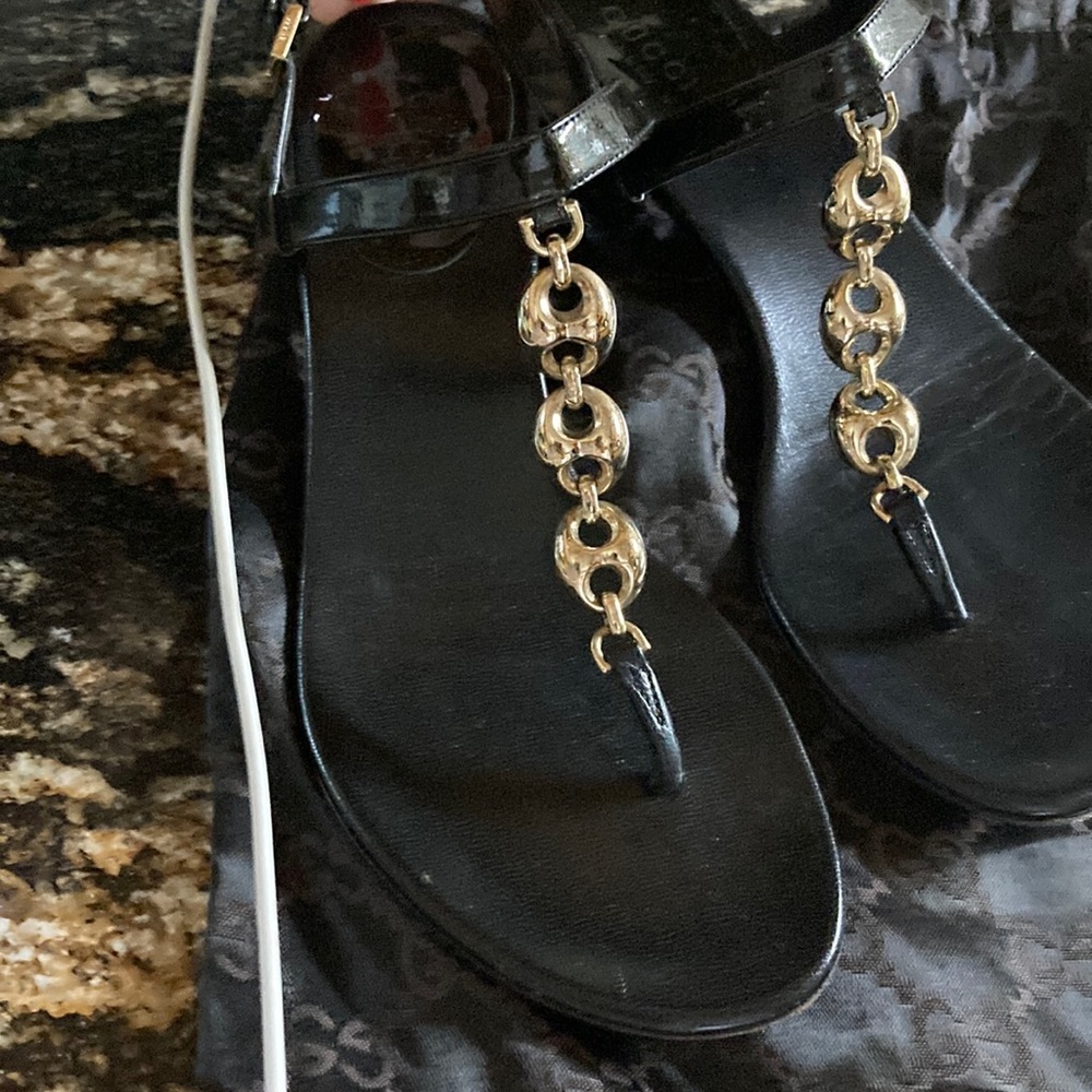 Gucci sandals.